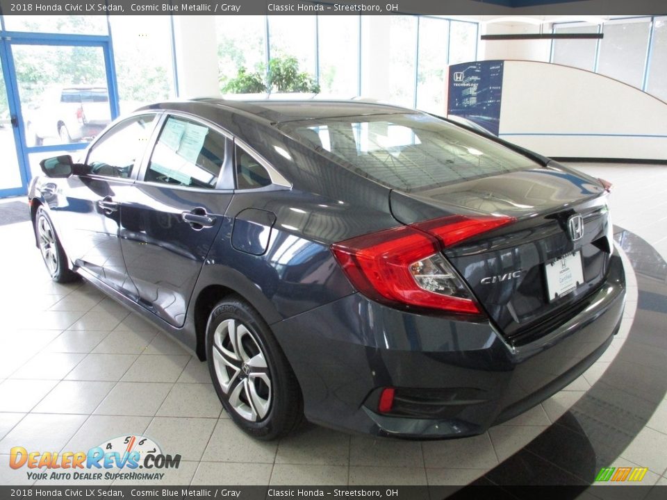 2018 Honda Civic LX Sedan Cosmic Blue Metallic / Gray Photo #9