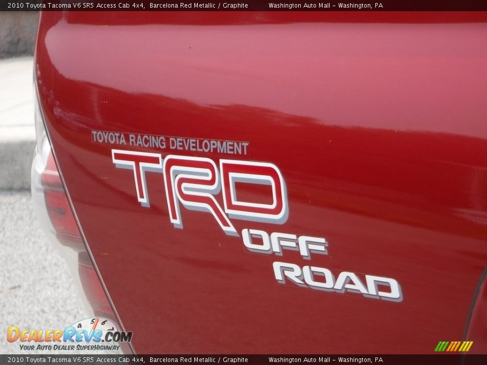2010 Toyota Tacoma V6 SR5 Access Cab 4x4 Barcelona Red Metallic / Graphite Photo #9