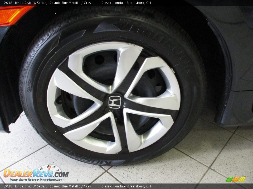 2018 Honda Civic LX Sedan Cosmic Blue Metallic / Gray Photo #12