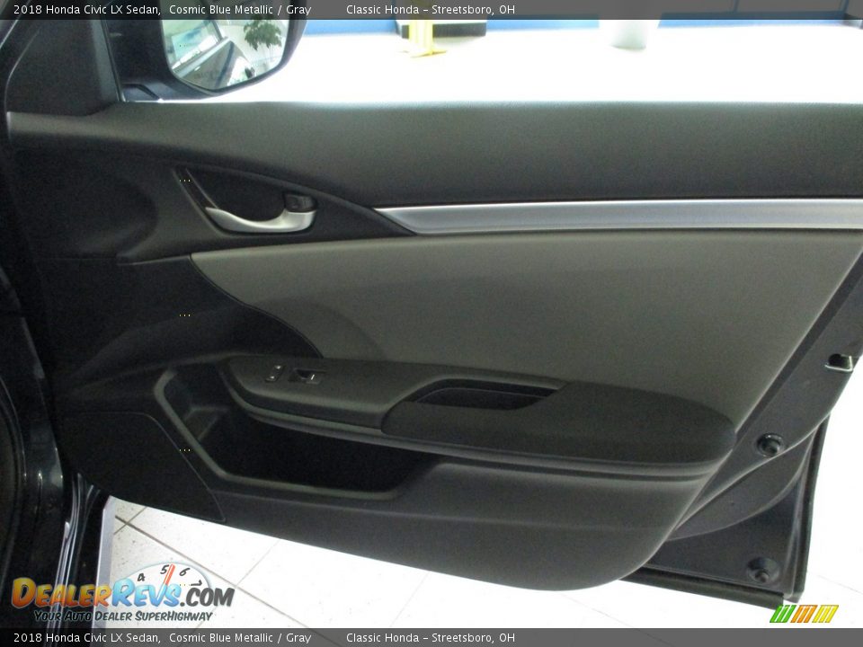 2018 Honda Civic LX Sedan Cosmic Blue Metallic / Gray Photo #14
