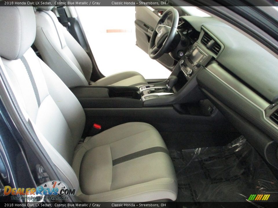 2018 Honda Civic LX Sedan Cosmic Blue Metallic / Gray Photo #16
