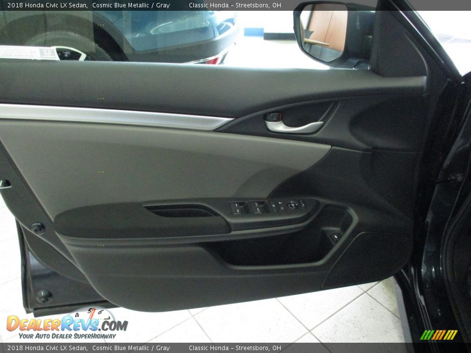2018 Honda Civic LX Sedan Cosmic Blue Metallic / Gray Photo #25