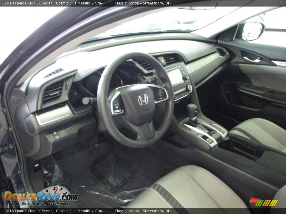 2018 Honda Civic LX Sedan Cosmic Blue Metallic / Gray Photo #26
