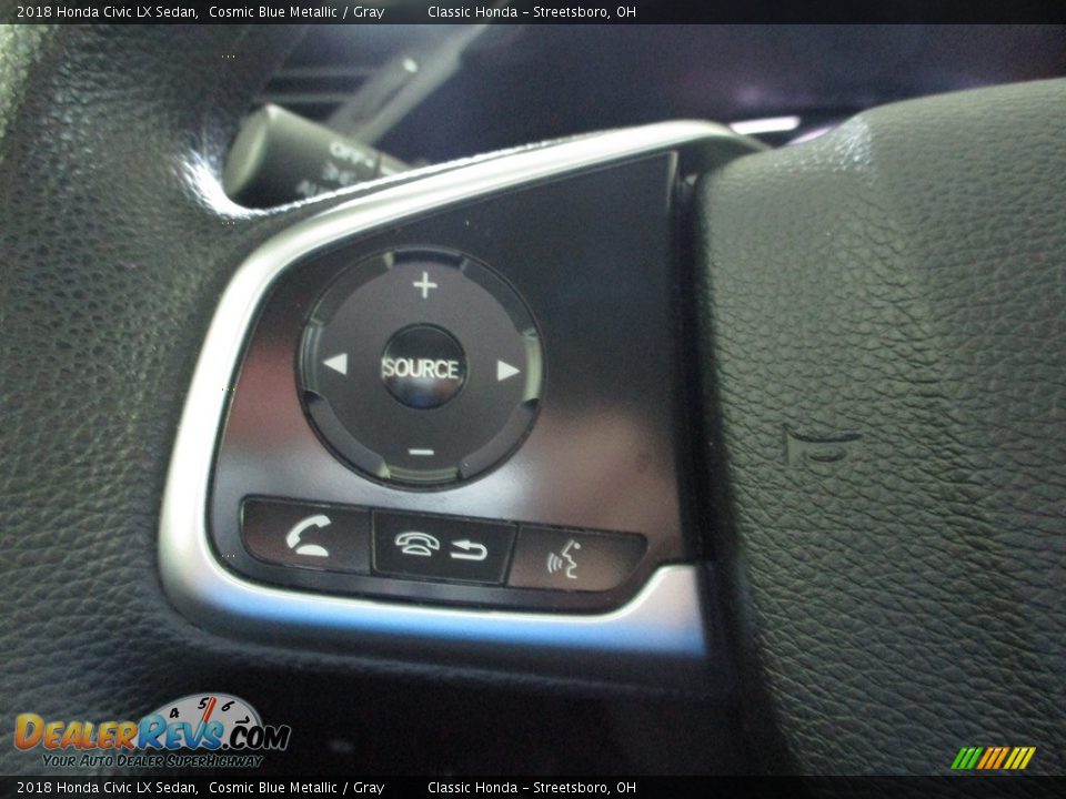 2018 Honda Civic LX Sedan Cosmic Blue Metallic / Gray Photo #30