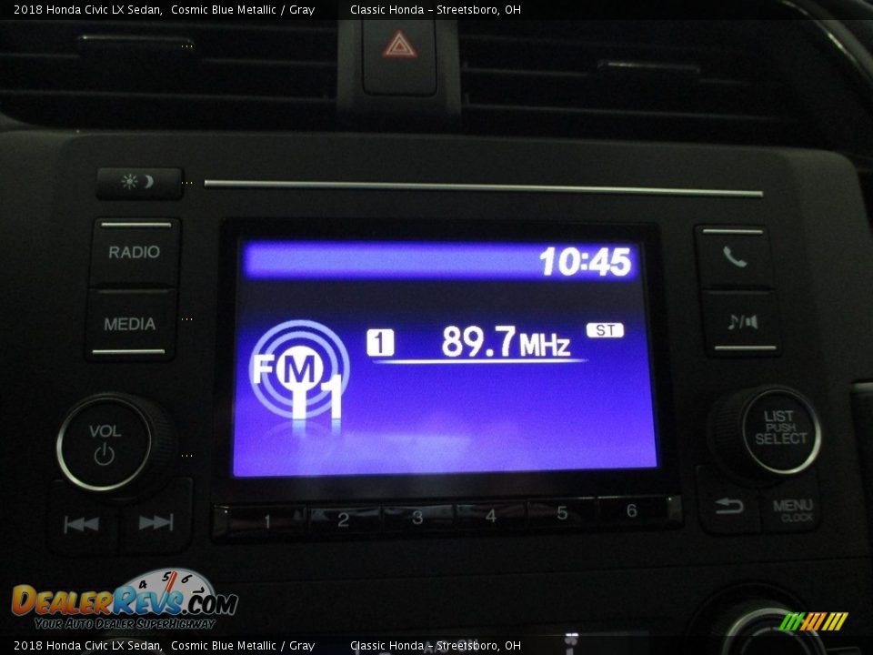 2018 Honda Civic LX Sedan Cosmic Blue Metallic / Gray Photo #34