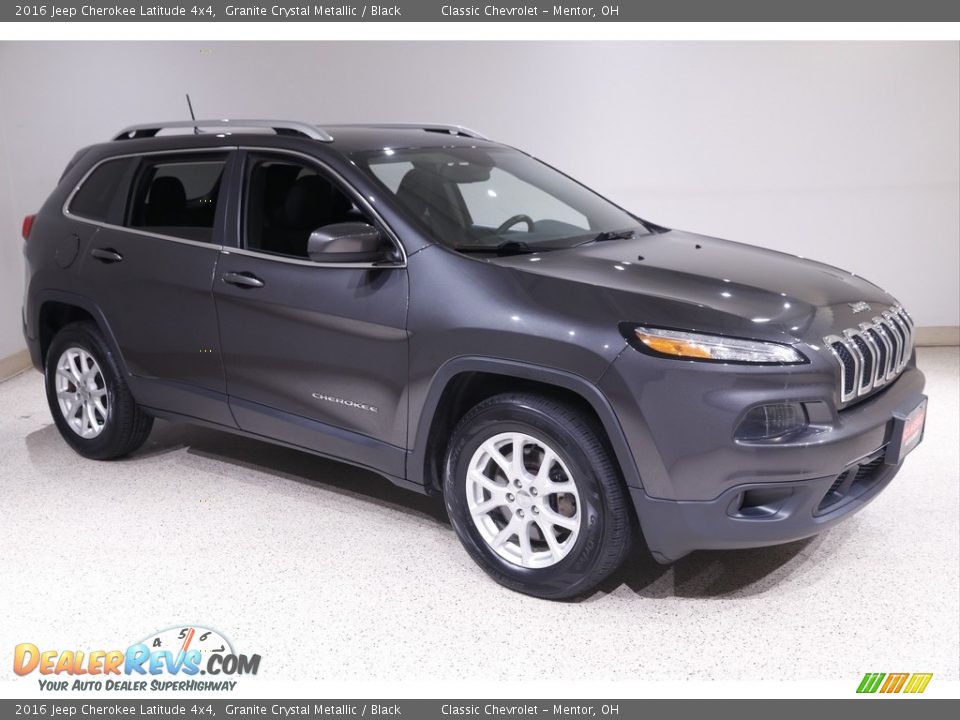 2016 Jeep Cherokee Latitude 4x4 Granite Crystal Metallic / Black Photo #1