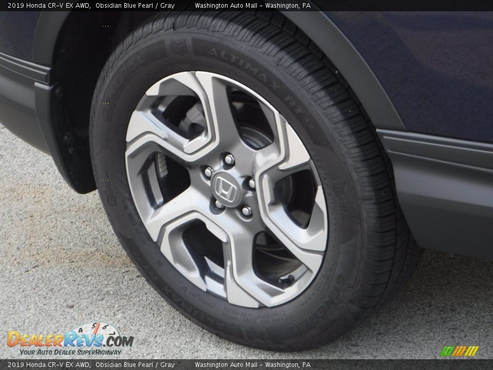 2019 Honda CR-V EX AWD Obsidian Blue Pearl / Gray Photo #3
