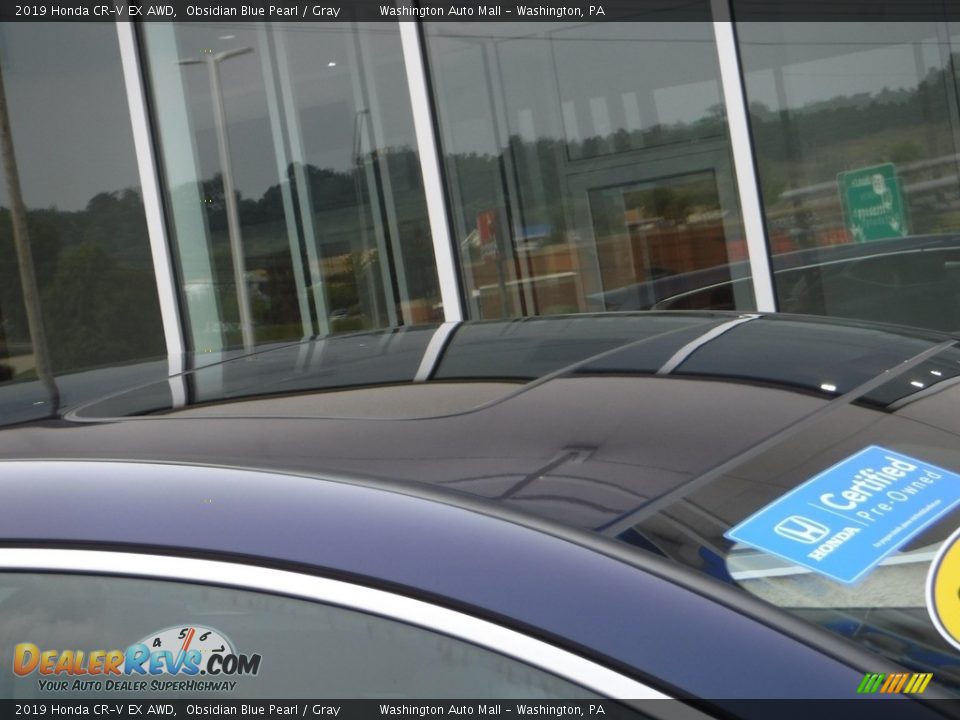 2019 Honda CR-V EX AWD Obsidian Blue Pearl / Gray Photo #4