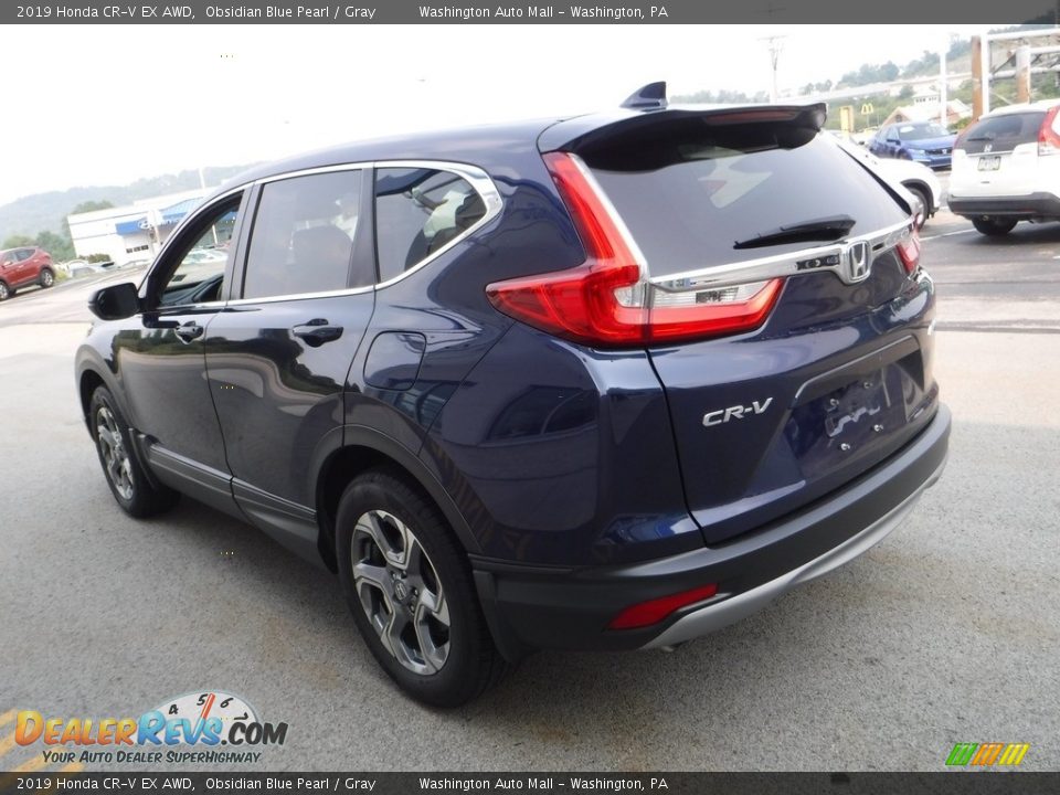 2019 Honda CR-V EX AWD Obsidian Blue Pearl / Gray Photo #8
