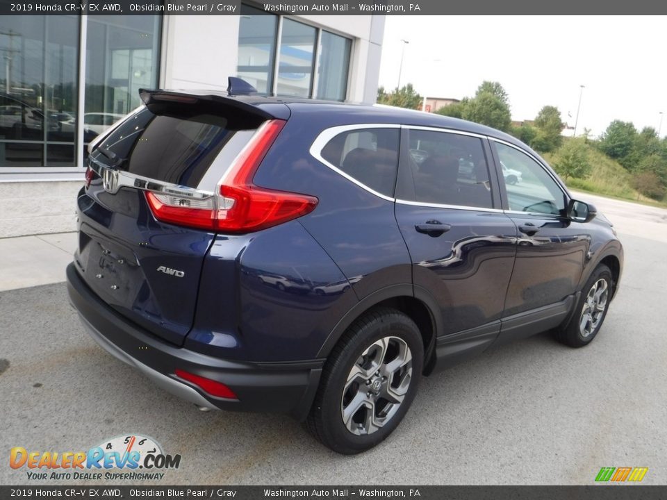 2019 Honda CR-V EX AWD Obsidian Blue Pearl / Gray Photo #9