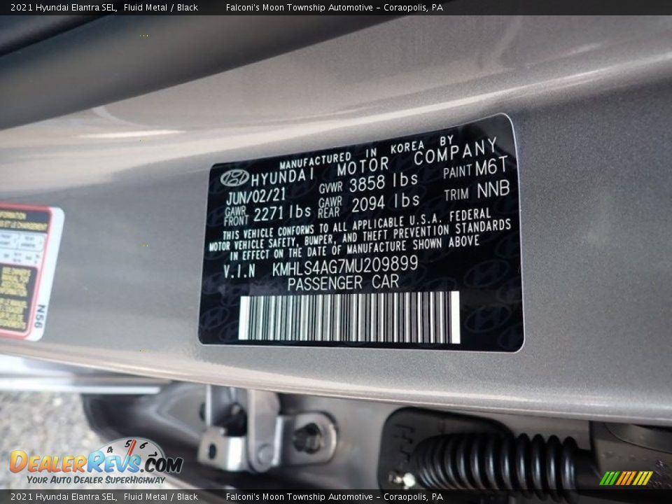 2021 Hyundai Elantra SEL Fluid Metal / Black Photo #14