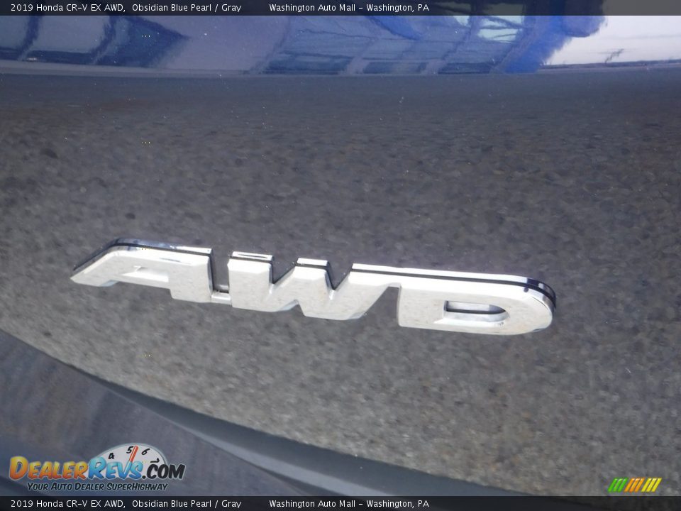 2019 Honda CR-V EX AWD Obsidian Blue Pearl / Gray Photo #10