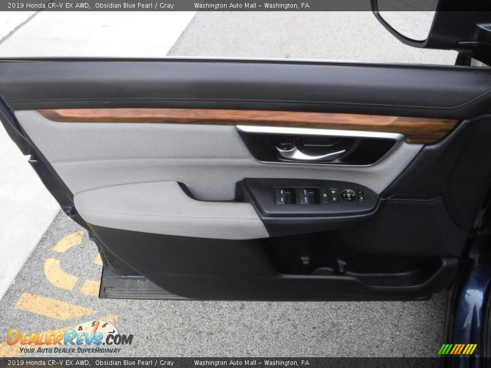2019 Honda CR-V EX AWD Obsidian Blue Pearl / Gray Photo #14