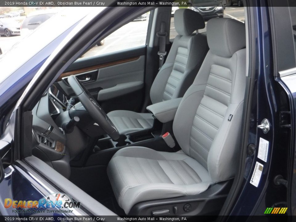 2019 Honda CR-V EX AWD Obsidian Blue Pearl / Gray Photo #15