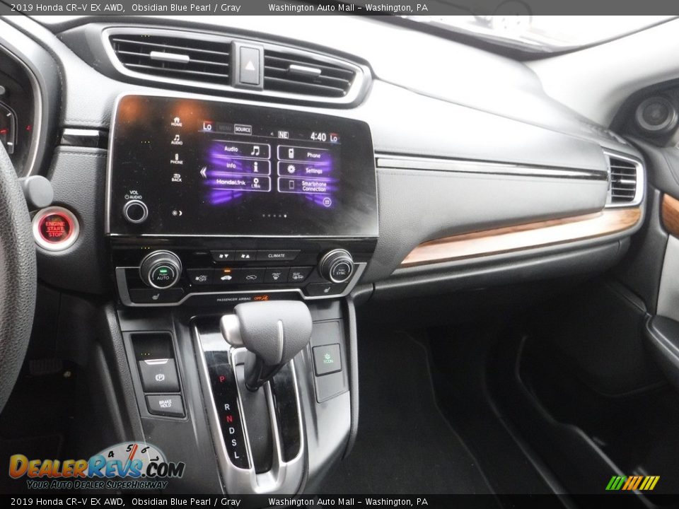 2019 Honda CR-V EX AWD Obsidian Blue Pearl / Gray Photo #17