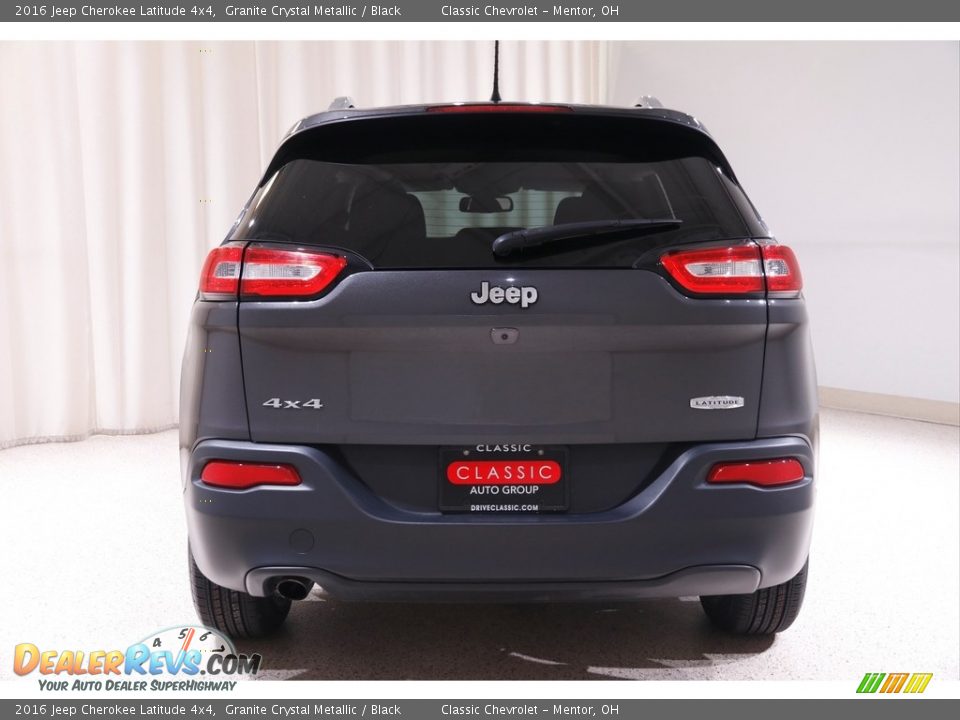 2016 Jeep Cherokee Latitude 4x4 Granite Crystal Metallic / Black Photo #20