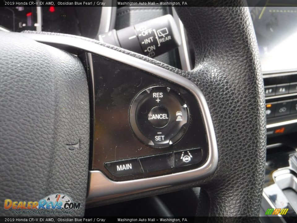 2019 Honda CR-V EX AWD Obsidian Blue Pearl / Gray Photo #25