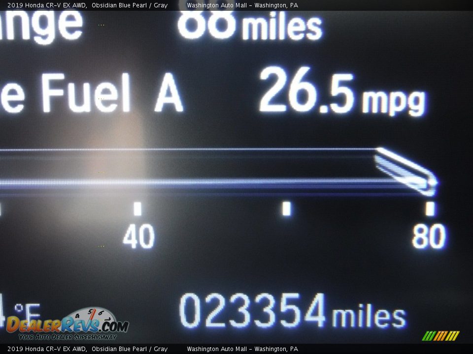 2019 Honda CR-V EX AWD Obsidian Blue Pearl / Gray Photo #33