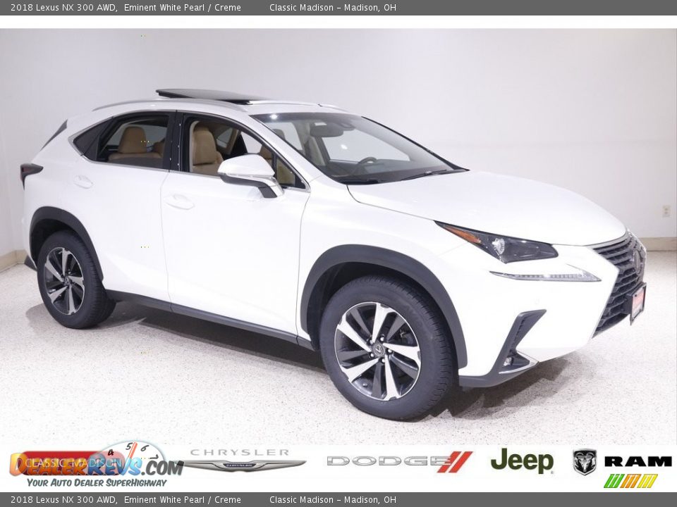 2018 Lexus NX 300 AWD Eminent White Pearl / Creme Photo #1