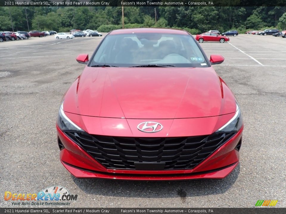 2021 Hyundai Elantra SEL Scarlet Red Pearl / Medium Gray Photo #4