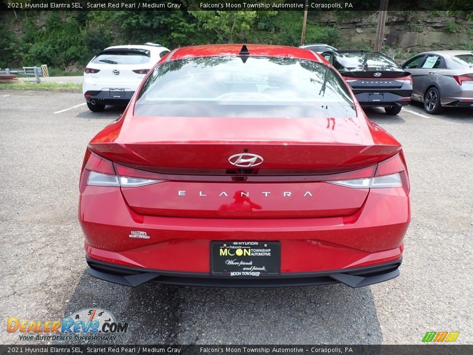 2021 Hyundai Elantra SEL Scarlet Red Pearl / Medium Gray Photo #8