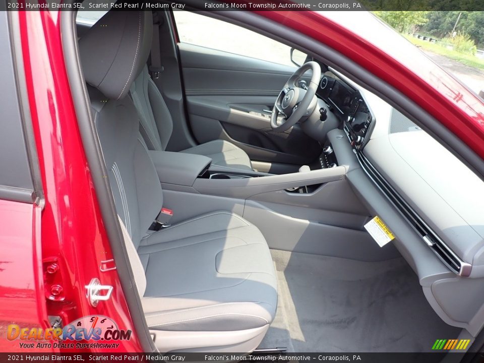 2021 Hyundai Elantra SEL Scarlet Red Pearl / Medium Gray Photo #11