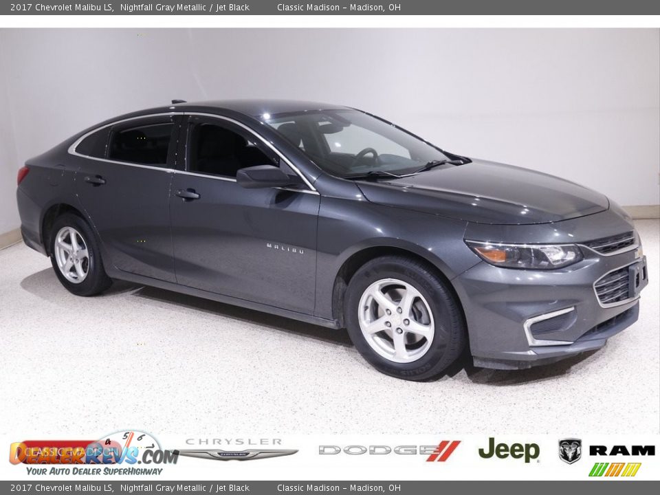 2017 Chevrolet Malibu LS Nightfall Gray Metallic / Jet Black Photo #1