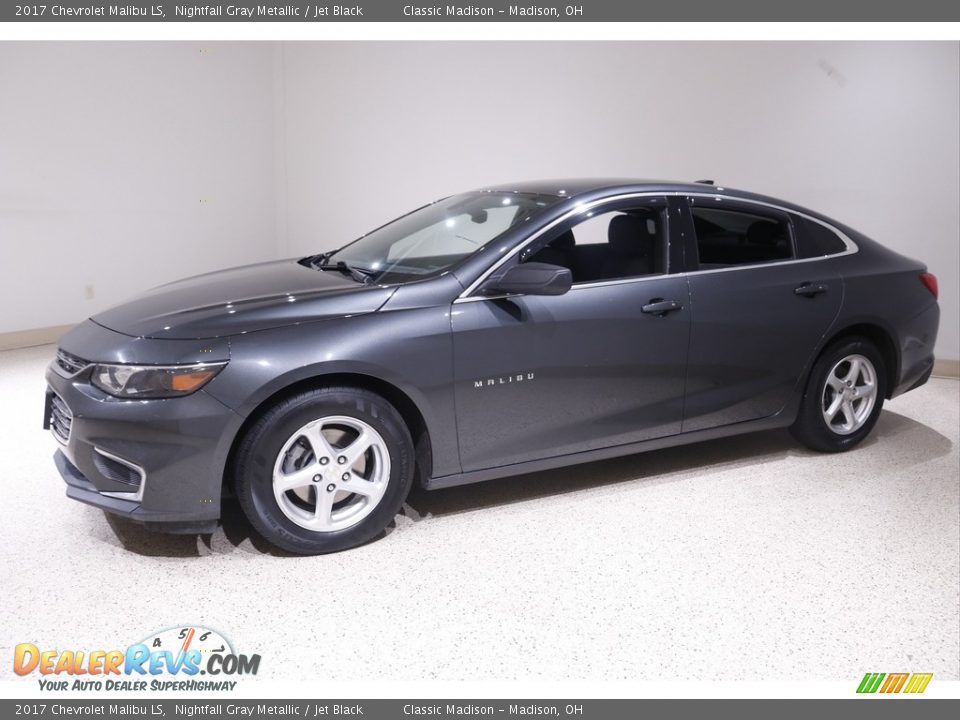 2017 Chevrolet Malibu LS Nightfall Gray Metallic / Jet Black Photo #3