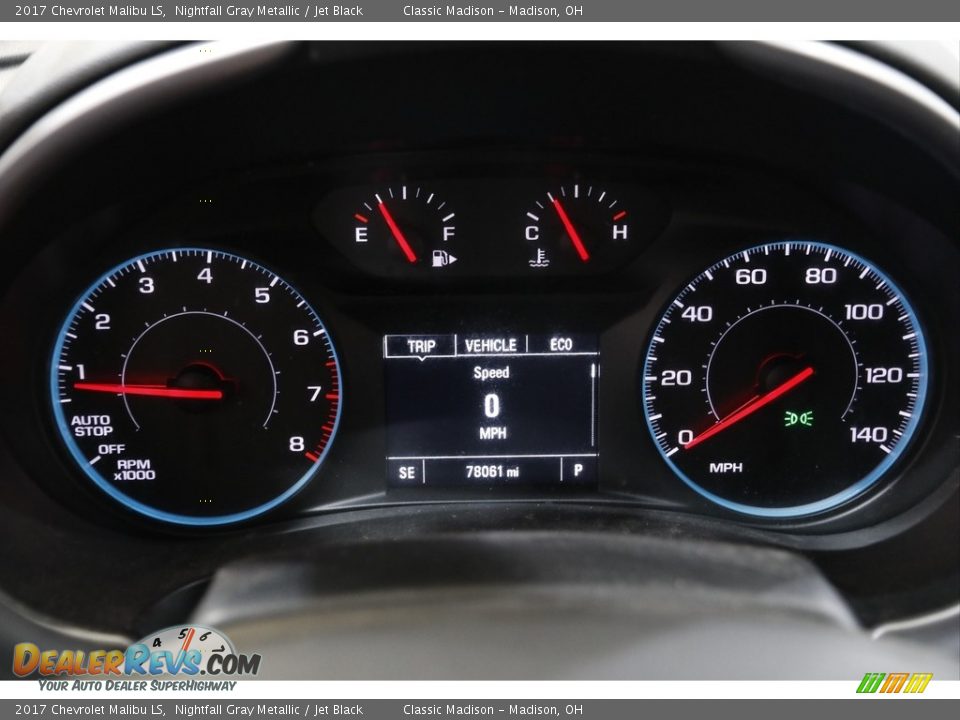 2017 Chevrolet Malibu LS Nightfall Gray Metallic / Jet Black Photo #8