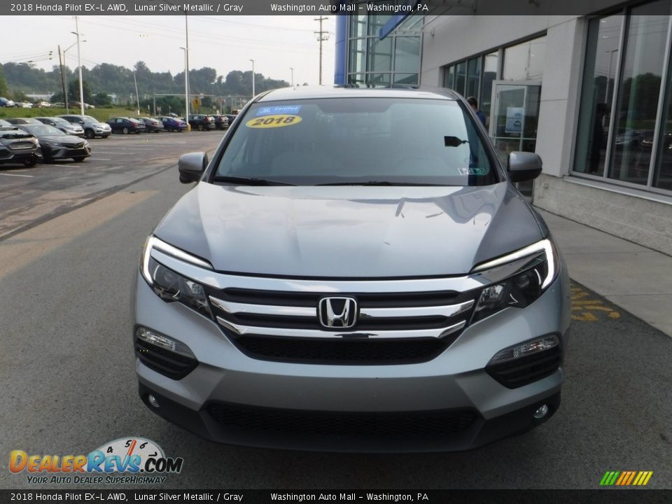 2018 Honda Pilot EX-L AWD Lunar Silver Metallic / Gray Photo #4