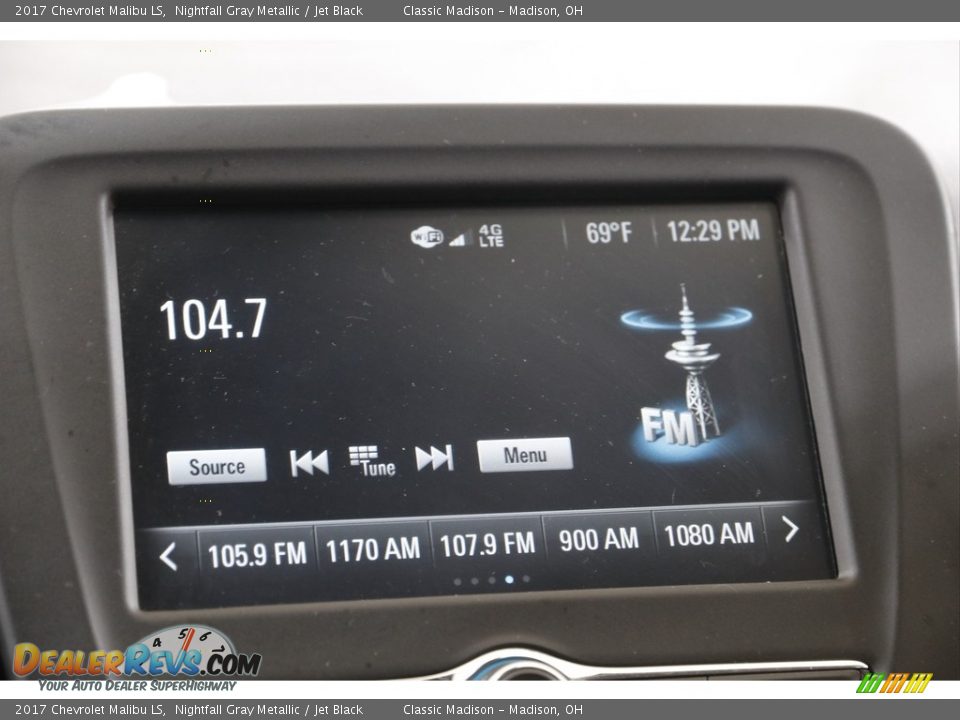 2017 Chevrolet Malibu LS Nightfall Gray Metallic / Jet Black Photo #9