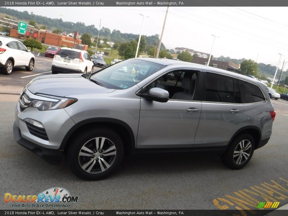 2018 Honda Pilot EX-L AWD Lunar Silver Metallic / Gray Photo #6