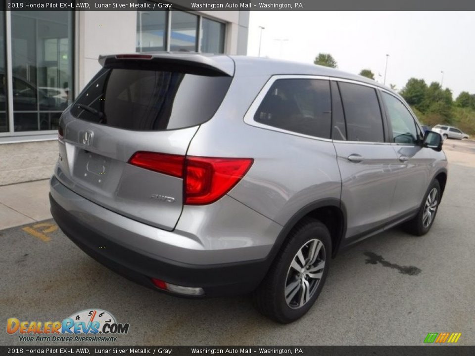 2018 Honda Pilot EX-L AWD Lunar Silver Metallic / Gray Photo #9