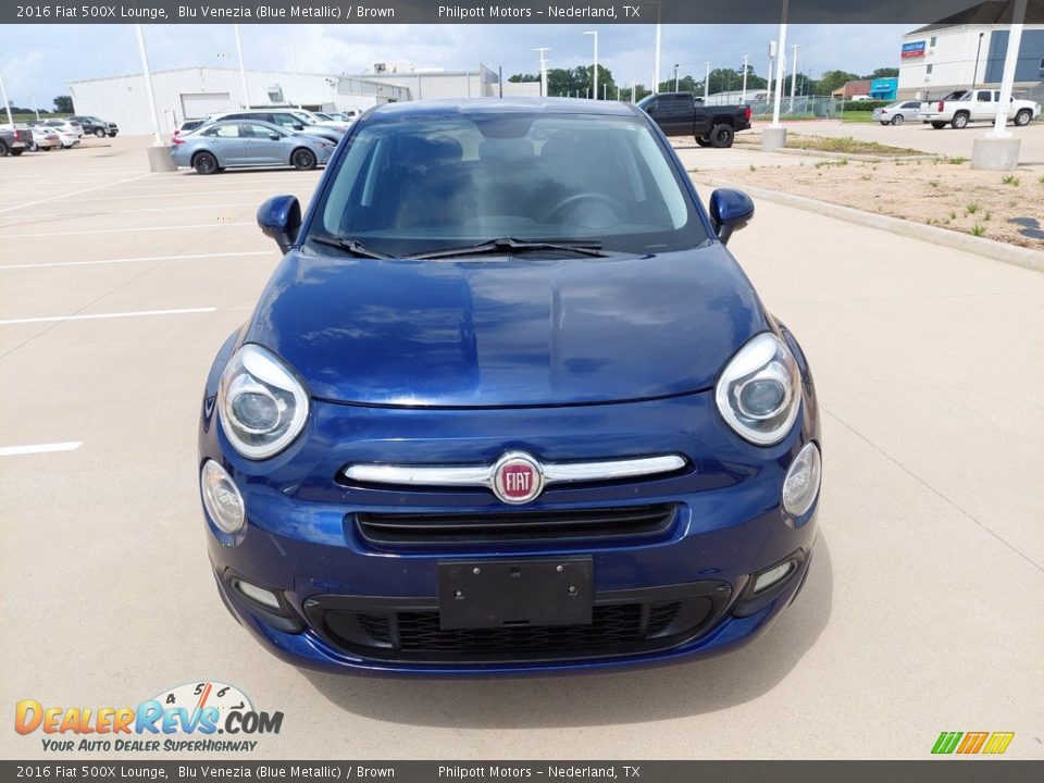 2016 Fiat 500X Lounge Blu Venezia (Blue Metallic) / Brown Photo #1