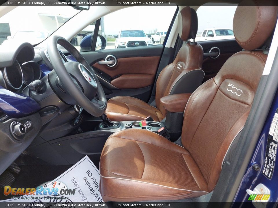 Brown Interior - 2016 Fiat 500X Lounge Photo #8