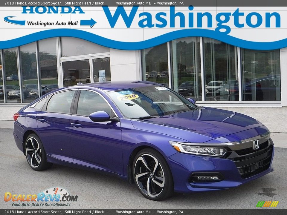 2018 Honda Accord Sport Sedan Still Night Pearl / Black Photo #1