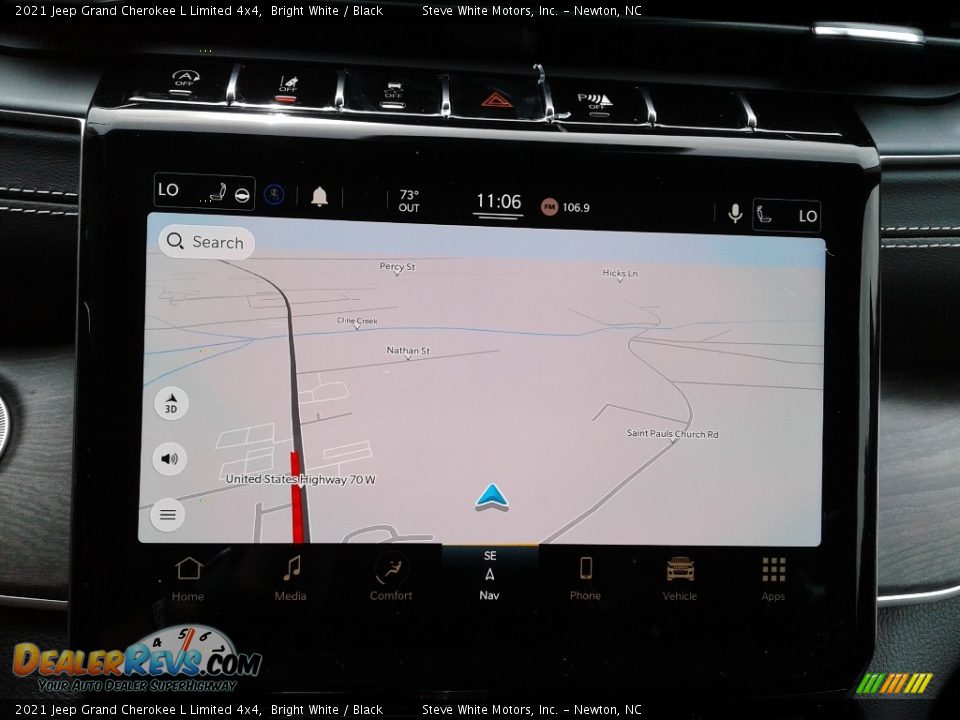 2021 Jeep Grand Cherokee L Limited 4x4 Bright White / Black Photo #22