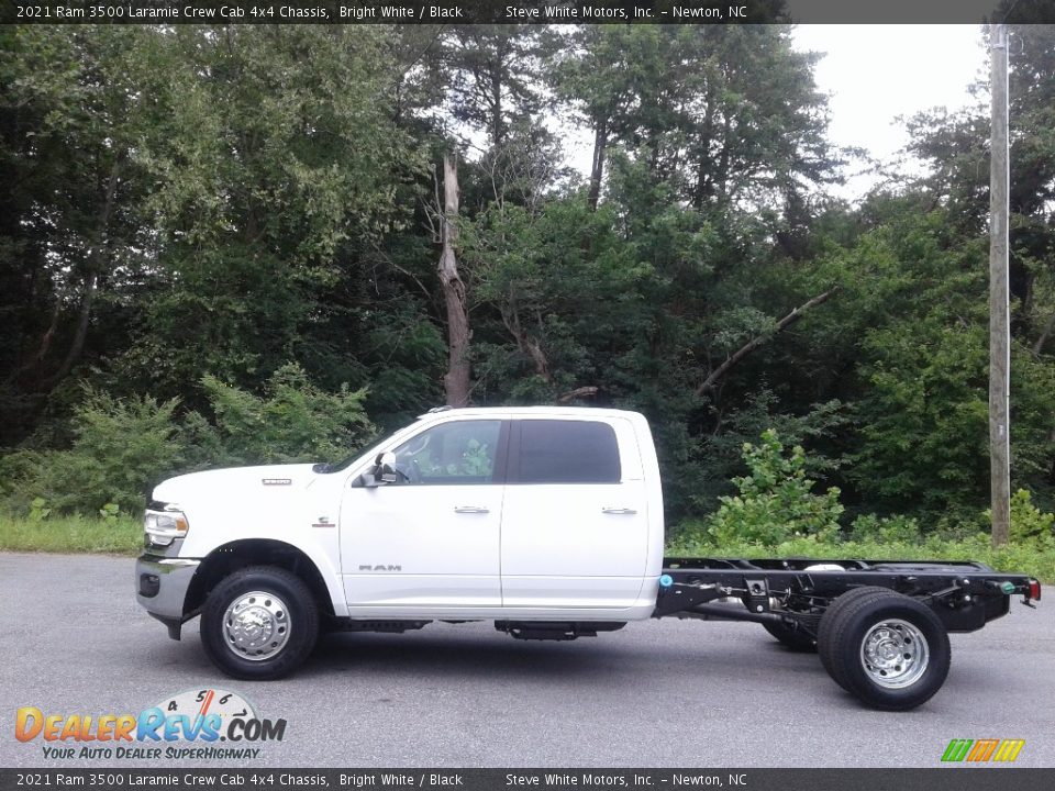 Bright White 2021 Ram 3500 Laramie Crew Cab 4x4 Chassis Photo #1