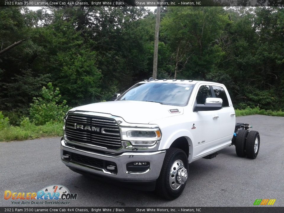 2021 Ram 3500 Laramie Crew Cab 4x4 Chassis Bright White / Black Photo #2