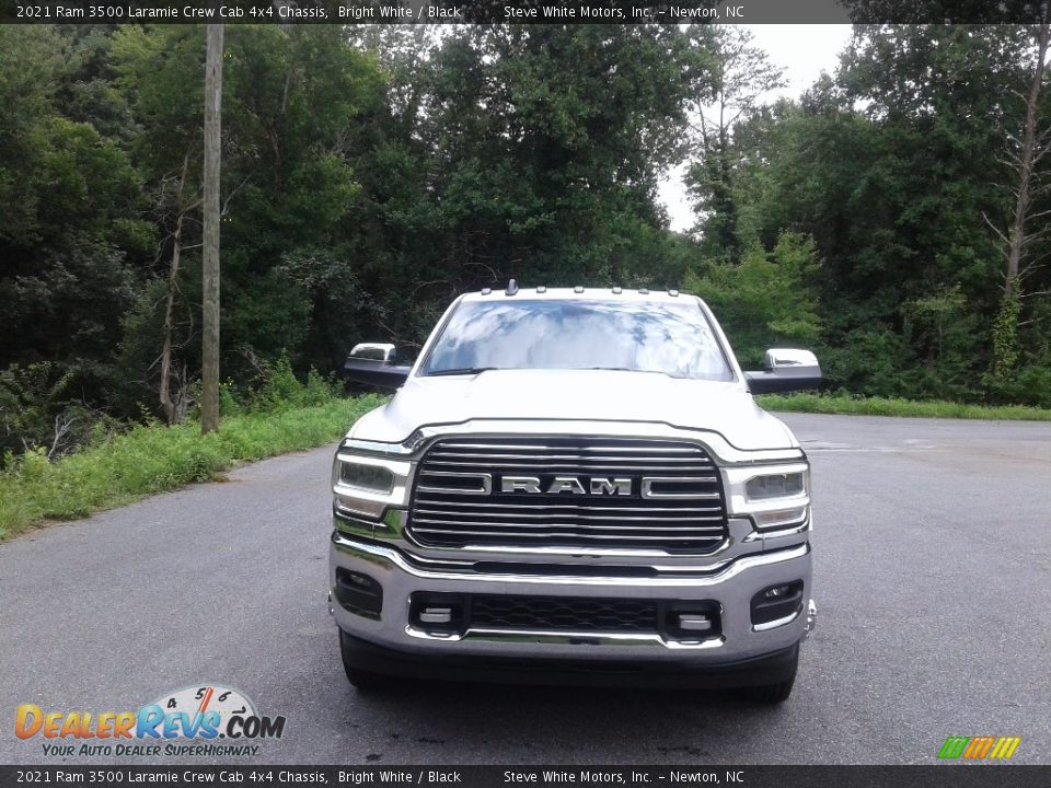 2021 Ram 3500 Laramie Crew Cab 4x4 Chassis Bright White / Black Photo #3