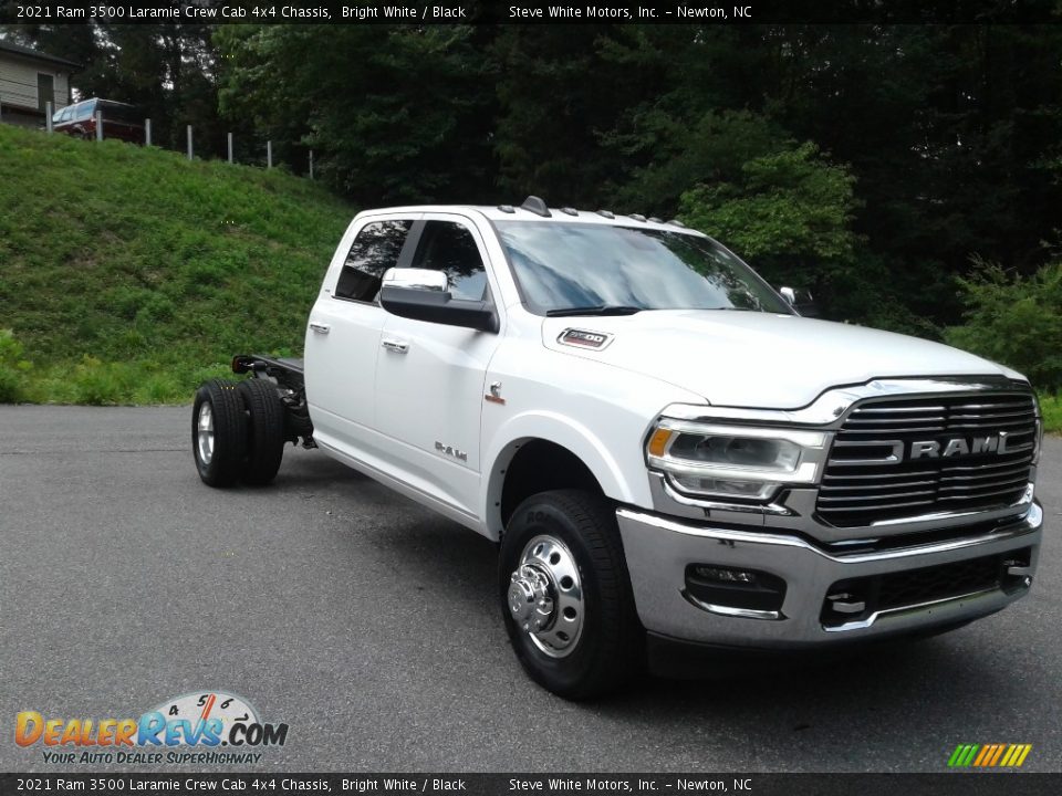 2021 Ram 3500 Laramie Crew Cab 4x4 Chassis Bright White / Black Photo #4