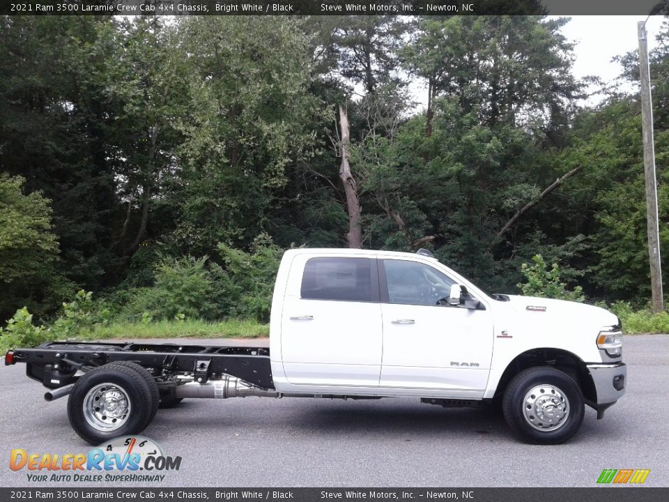 2021 Ram 3500 Laramie Crew Cab 4x4 Chassis Bright White / Black Photo #5