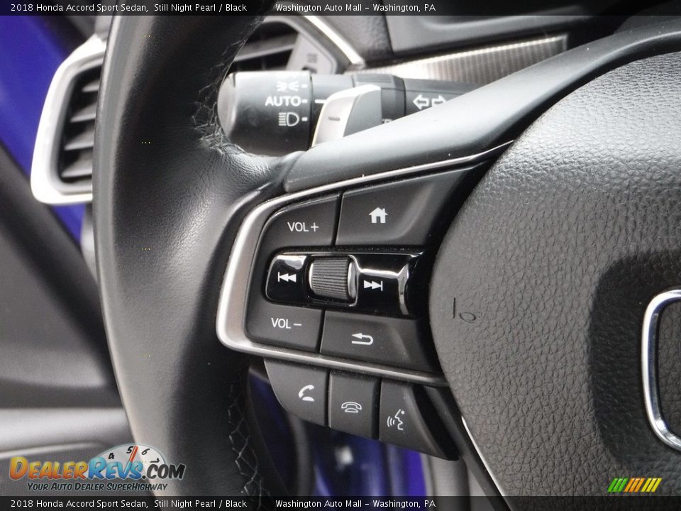 2018 Honda Accord Sport Sedan Still Night Pearl / Black Photo #21