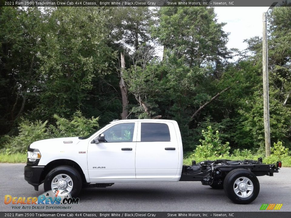 2021 Ram 2500 Tradesman Crew Cab 4x4 Chassis Bright White / Black/Diesel Gray Photo #1