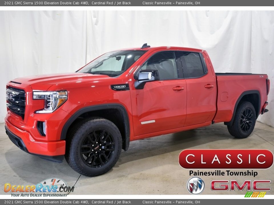 2021 GMC Sierra 1500 Elevation Double Cab 4WD Cardinal Red / Jet Black Photo #1