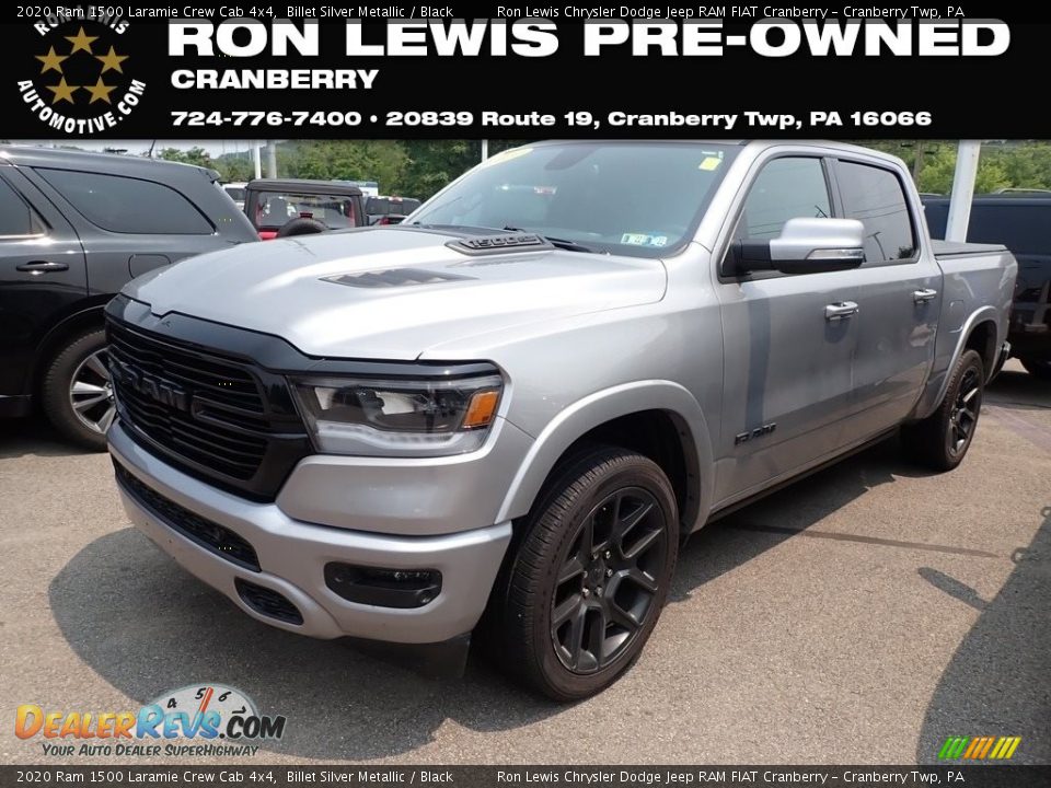 2020 Ram 1500 Laramie Crew Cab 4x4 Billet Silver Metallic / Black Photo #1