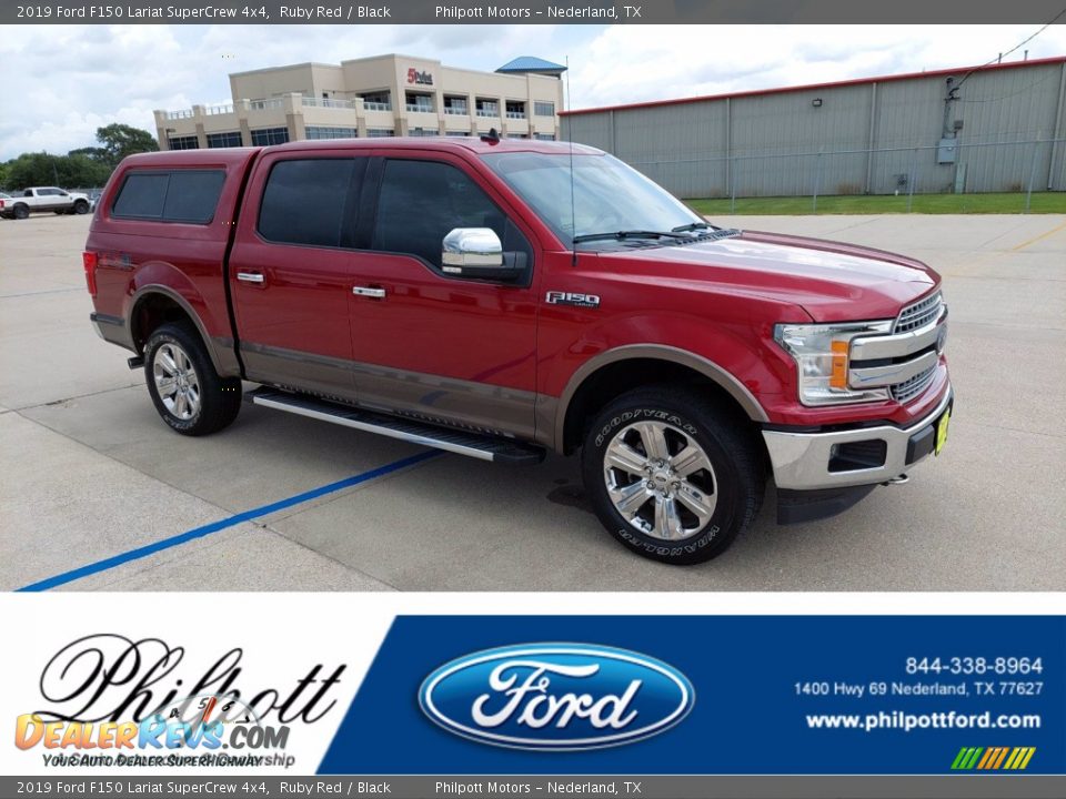 2019 Ford F150 Lariat SuperCrew 4x4 Ruby Red / Black Photo #1