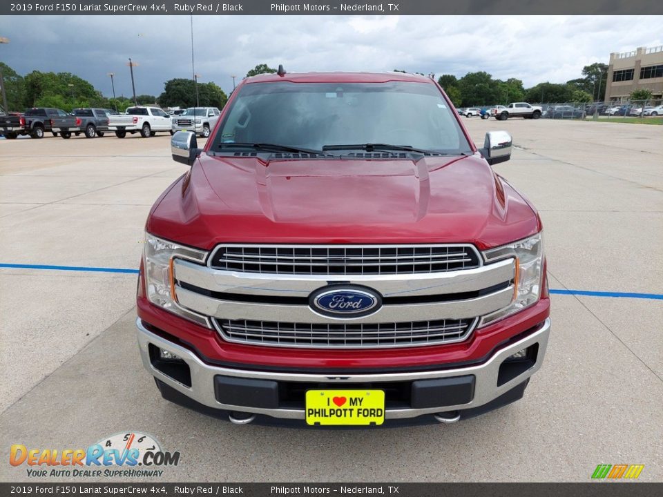 2019 Ford F150 Lariat SuperCrew 4x4 Ruby Red / Black Photo #2