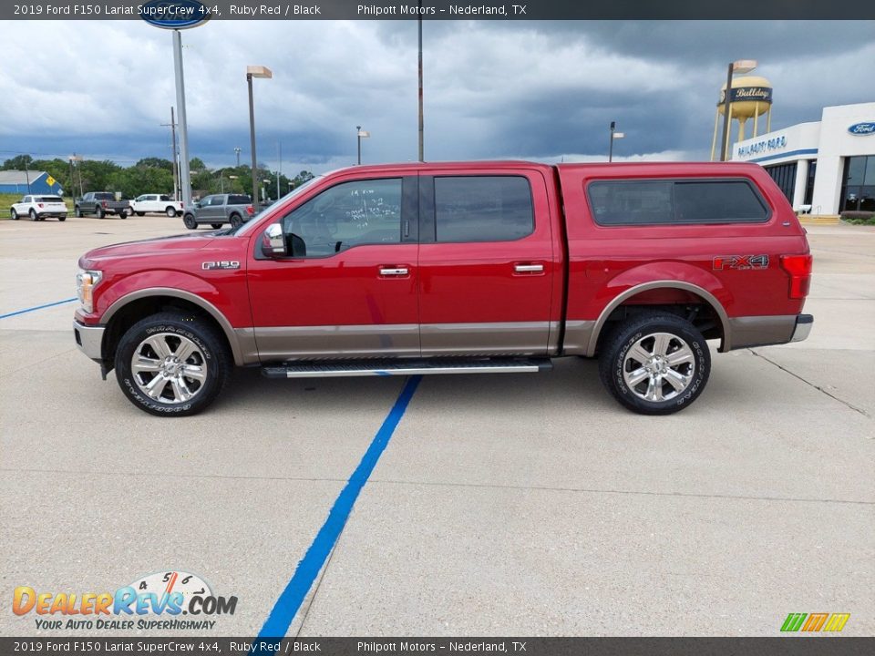 2019 Ford F150 Lariat SuperCrew 4x4 Ruby Red / Black Photo #4