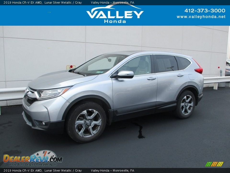 2019 Honda CR-V EX AWD Lunar Silver Metallic / Gray Photo #1